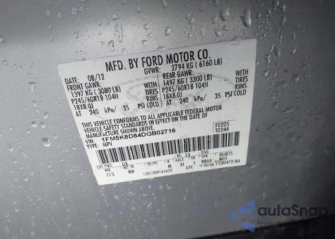 2013 Ford Explorer Xlt from USA, damaged, VIN 1FM5K8D84DGB02716